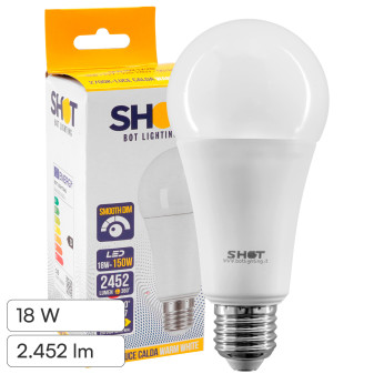 Bot Lighting Shot Lampadina LED E27 18W Bulb A67 Dimmerabile - mod....