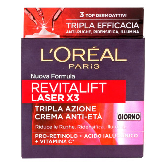 L'Oréal Paris Revitalift Laser X3 Crema Anti-Età Tripla Azione con...