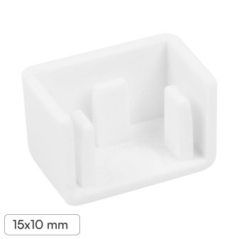 Elmark Tappo di Chiusura per Canaline Passacavi 15x10mm in Plastica Bianca -...