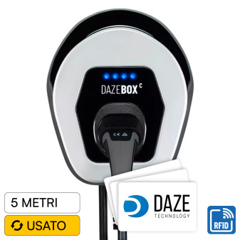 Daze Dazebox C Wall Box 7,4kW Monofase IP55 Bluetooth Wi-Fi con Cavo Tipo 2...