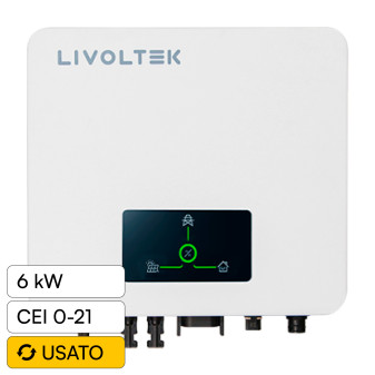 Livoltek Inverter Monofase On-Grid 6kW IP65 per Impianto Fotovoltaico CEI...