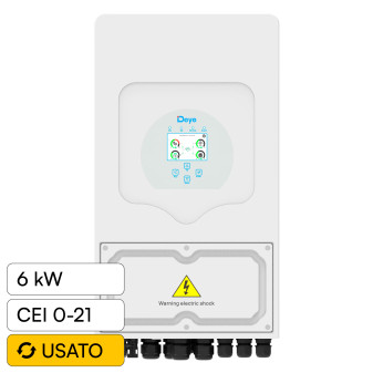 V-Tac Deye Inverter Fotovoltaico Monofase Ibrido On-Grid / Off-Grid 6kW...