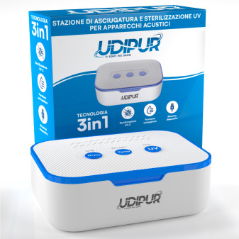 Udipur Stazione 3in1 Multifunzione per Apparecchi Acustici Sterilizzazione...