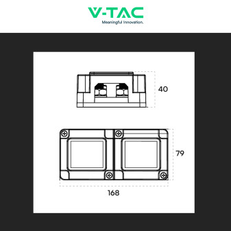 V-Tac VT-AOA1533-400ABR Bus Bar Scatola di Giunzione Batterie