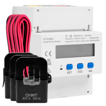 Chint Misuratore per Inverter Trifase Deye 3x 230-400V RS485 4P MID con...