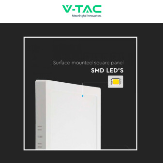 VT-60012 Mini Pannello LED Quadrato 12W SMD a Superficie V-Tac