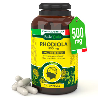RadiciVitalia Rhodiola Rosea Forte 500mg Integratore per Buon Umore