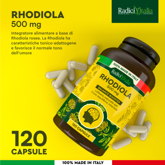 RadiciVitalia Rhodiola Rosea Forte 500mg Integratore per Buon Umore