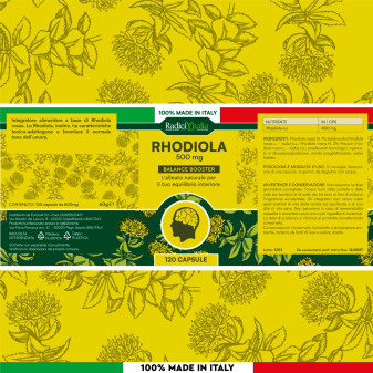 RadiciVitalia Rhodiola Rosea Forte 500mg Integratore per Buon Umore