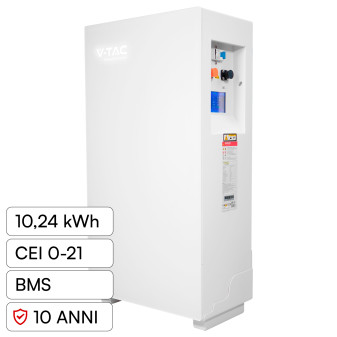 V-Tac Batteria BMS LiFePO4 51,2V 200Ah 10,24kWh