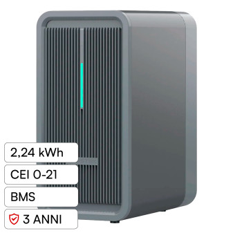 Sossen Batteria BMS LiFePO4 44,8V 50Ah 2,24kWh IP65 Balcone CEI 0-21