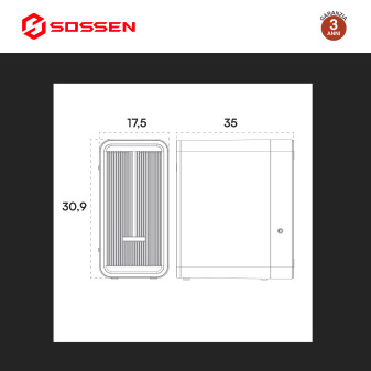 Sossen Batteria BMS LiFePO4 44,8V 50Ah 2,24kWh IP65 Balcone CEI 0-21