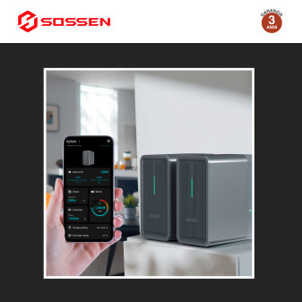 Sossen Batteria BMS LiFePO4 44,8V 50Ah 2,24kWh IP65 Balcone CEI 0-21