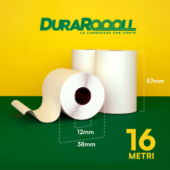 DuraRoooll Rotoli Carta Termica POS 16m Ø38x57mm
