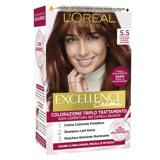 L'Oréal Paris Excellence Creme 5.5 Castano Chiaro Mogano L'Oréal Paris Excellence Creme 5.5 Castano Chiaro Mogano
