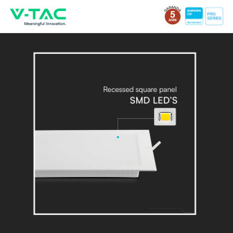 V-Tac Pro VT-61003 Mini Pannello LED Quadrato 3W SMD Chip Samsung