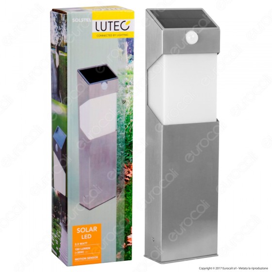 Lutec Lampada LED da Terra 2,3W con Pannello Solare e Sensore di Lutec Lampada LED da Terra 2,3W con Pannello Solare e Sensore di