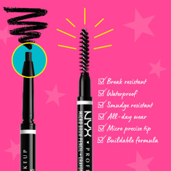 NYX Professional Makeup Micro Brow Pencil Matita Sopracciglia 08 Black