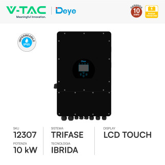 V-Tac Deye Inverter Trifase Ibrido 10kW IP65 CEI 0-21 SKU 12307