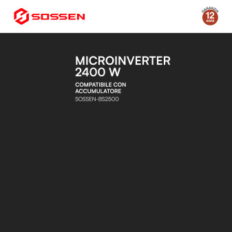 Sossen Microinverter Monofase On-Grid 2400W IP67 da Balcone CEI 0-21