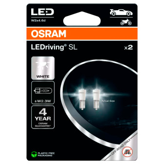 Lampadine LEDriving SL W2.3W T5 W2x4.6d per Auto Osram