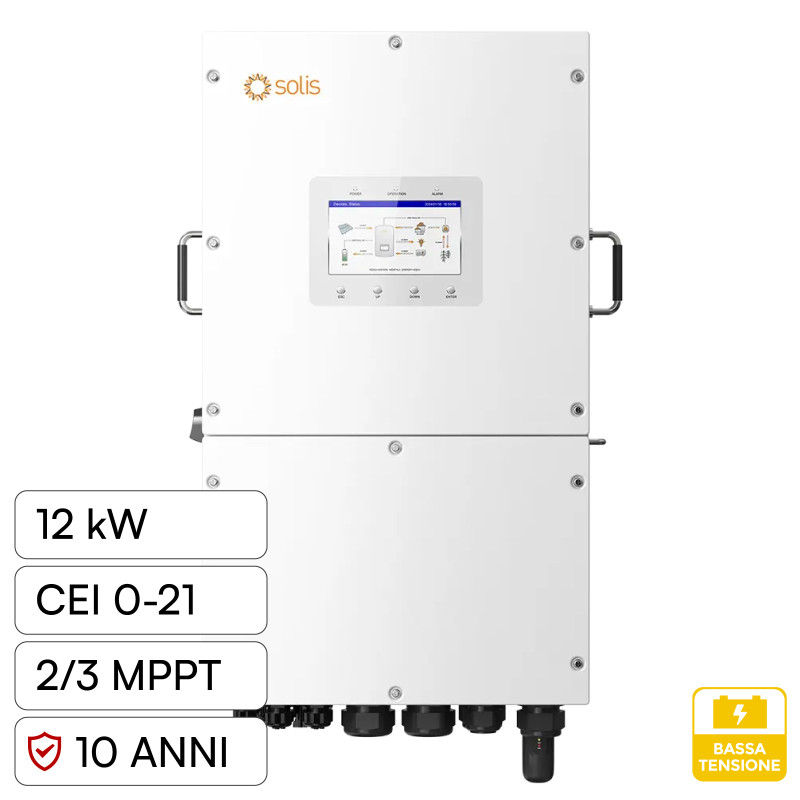 V-Tac Inverter Trifase Ibrido On-Grid / Off-Grid 12kW IP66