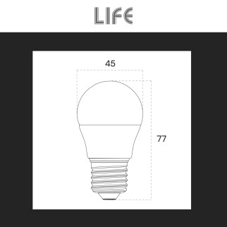 Life Lampadina LED E27 4,9W MiniGlobo G45 SMD