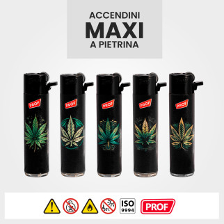 Prof Maxi Accendino a Pietrina 3D Cana Leaf Serie 5 Accendini