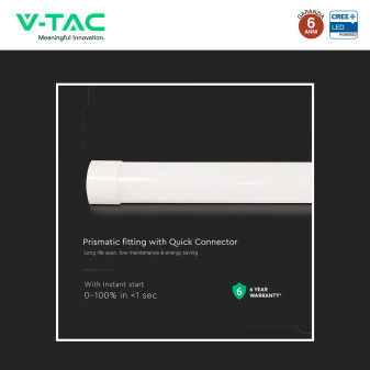 Tubo LED Prismatico 40W 120cm SMD Chip CREE V-Tac