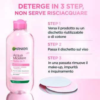 Acqua Micellare Tutto in 1 Struccante per Pelli Sensibili 400ml