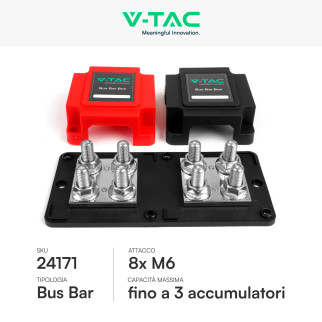 V-Tac VT-AOA1533-400ABR Bus Bar Scatola di Giunzione Batterie V-Tac VT-AOA1533-400ABR Bus Bar Scatola di Giunzione Batterie