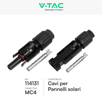 Connettori MC4 per Cavi Pannelli Solari V-Tac