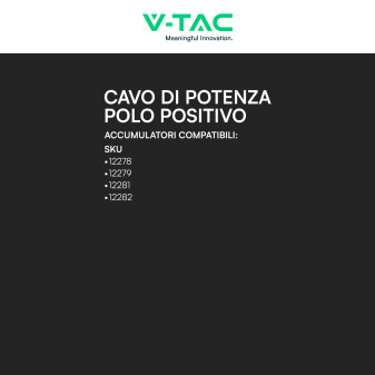 Cavo di Potenza Positivo Colore Rosso 2m per Accumulatori