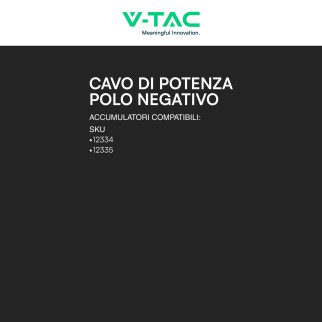 Cavo di Potenza Negativo Colore Nero 2m per Accumulatori