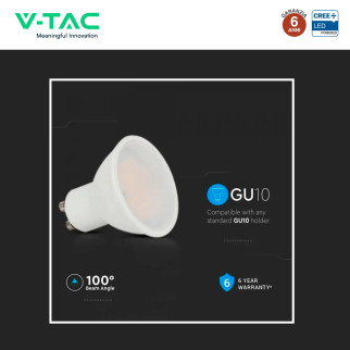 Faretto LED GU10 4,5W PAR16 SMD Chip CREE V-Tac