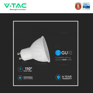 Faretto LED GU10 6W PAR16 SMD Chip CREE V-Tac