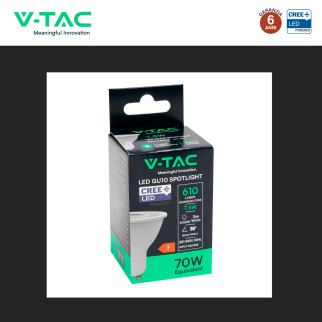 Faretto LED GU10 7,5W PAR16 SMD Chip CREE V-Tac
