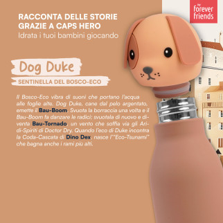 CapsHero Borraccia Termica Bambini Senza BPA 520ml Cane Dog Duke