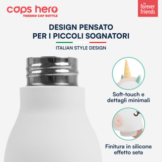 CapsHero Borraccia Termica Bambini 520ml Unicorno Unicorn Una