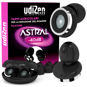 UdiZen Astral Tappi per Orecchie Antirumore Insonorizzanti -40dB