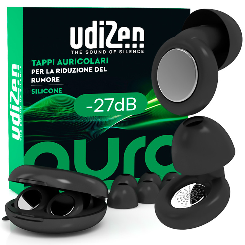 UdiZen Aura Tappi per Orecchie Antirumore Insonorizzanti -27dB