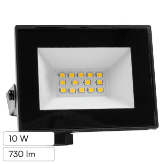 Faro LED 10W SMD IP65 Colore Nero V-Tac VT-44012