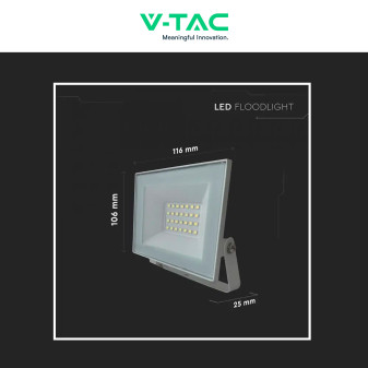 Faro LED 20W SMD IP65 Colore Bianco V-Tac VT-44022