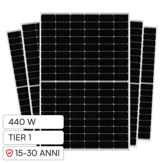 Pannelli Fotovoltaici 440W STC 488W BNPI TOPCon IP68 V-Tac Austa Osda
