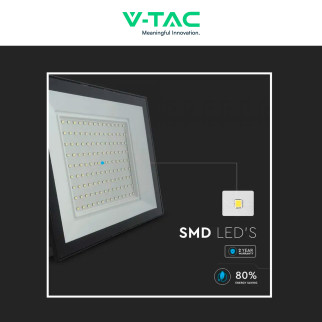 Faro LED 100W SMD IP65 Colore Nero V-Tac VT-44109