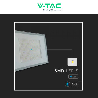 Faro LED 200W SMD IP65 Colore Bianco V-Tac VT-44208
