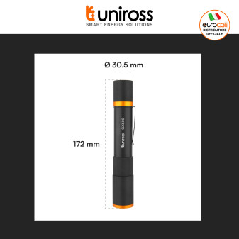 Uniross GX500 Torcia LED 10W Multifunzione Ricaricabile IPX4