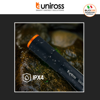 Uniross GX500 Torcia LED 10W Multifunzione Ricaricabile IPX4