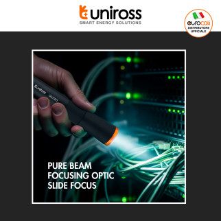 Uniross GX500 Torcia LED 10W Multifunzione Ricaricabile IPX4