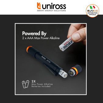Uniross GX100 Torcia LED 3W Tascabile Multifunzione IPX4